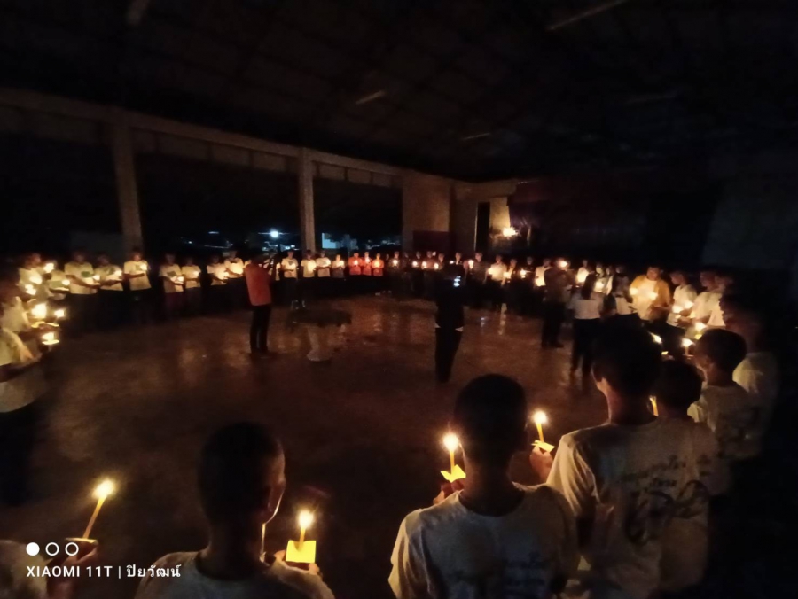 พิธี &quot;จุดเทียนอุดมการณ์ คืนคนดีสู่สังคม &quot;โครงการช่วยเหลือผู้เสพ/ผู้ติดยาเสพติดของศูนย์ฟื้นฟูสภาพทางสังคมจังหวัดอุบลราชธานี สาขาอำเภอบุณฑริก ประจำปีงบประมาณ พ.ศ.2566